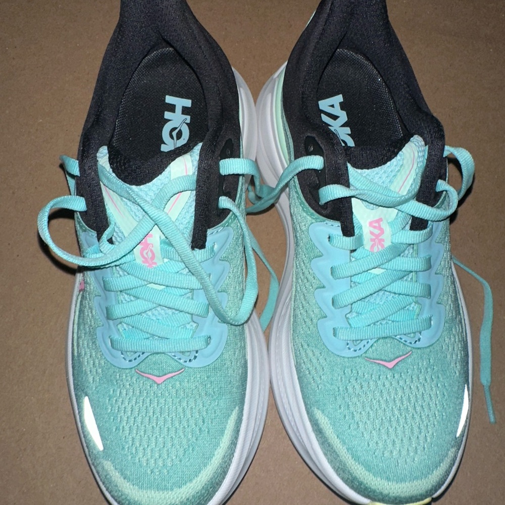 Hoka Women's Athletic Shoes - Aqua and Black - Picture 7 of 8